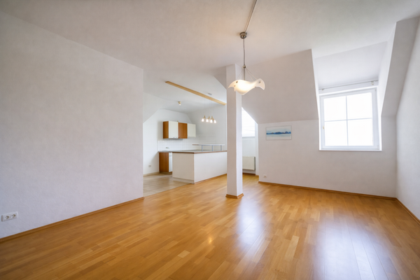 Wohnzimmer (möblierungsfrei visualisiert)