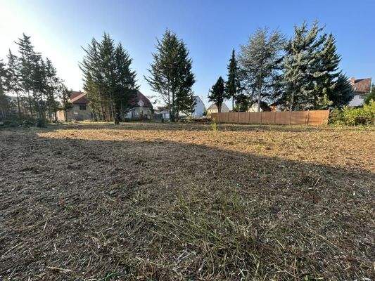 Blick auf das Grundstück