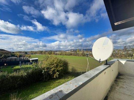 Ausblick vom Balkon im Dachgeschoss