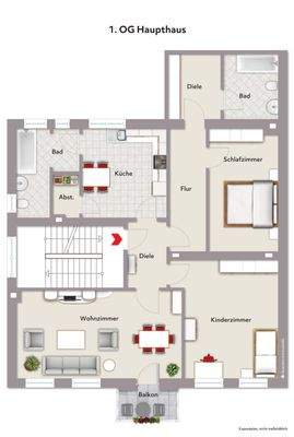 Grundriss 1. OG- Wohnbeispiel- ohne Maßstab