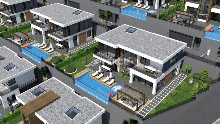 Stylish Sea View Villas with Pool in Alanya Kargıcak