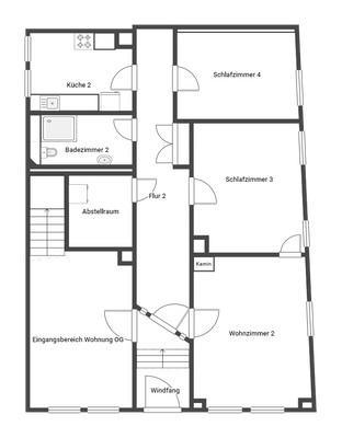 Erdgeschoss Vorderhaus