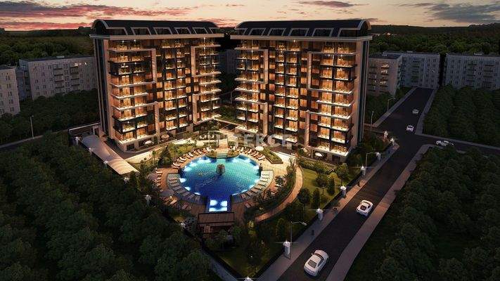 Stylishly Designed Flats 600 M to the Beach in Alanya