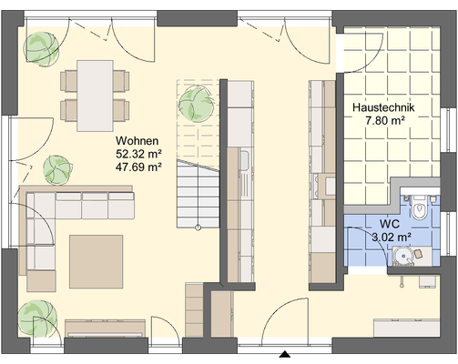 ungewöhnlich aber cool diese Raumaufteilung