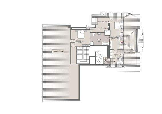 Hauptgebäude 2. Obergeschoss