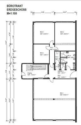 Grundriss Bürotrakt EG