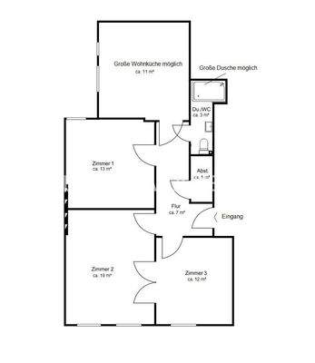 Grundriss Alternative