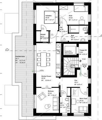Grundriss Staffelgeschoss
