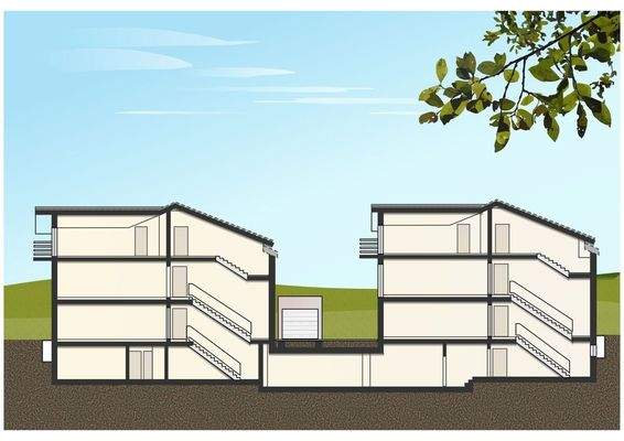 Unverbindlicher Querschnitt der Häuser