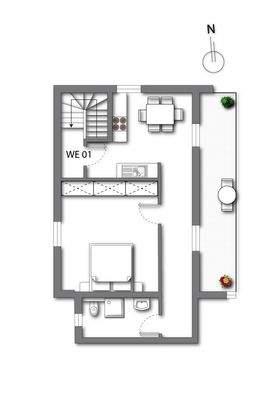 W01 - Obergeschoss (kein Maßstab - Details können abweichen)