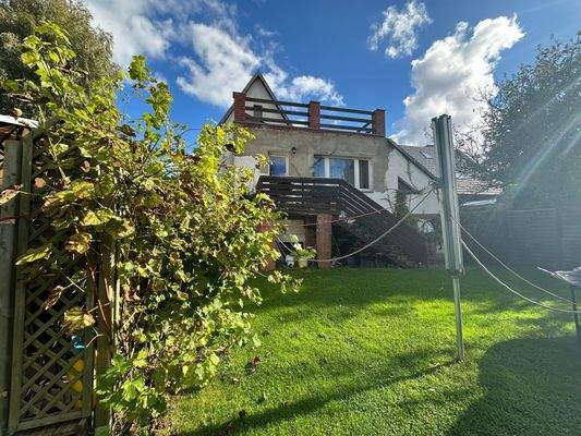 Rückansicht Dachterrasse +Außgang zum Garten