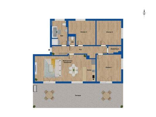 Grundriss Wohnung - 2. OG