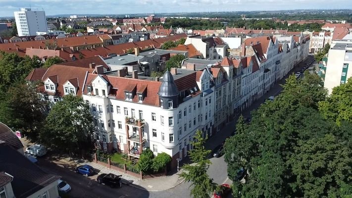 Luftbild Hausansicht mit Wohnumfeld