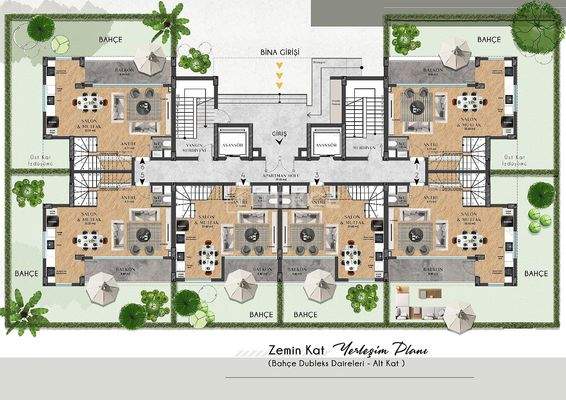 South Facing Apartments in an Extensive Project in Aksu Antalya
