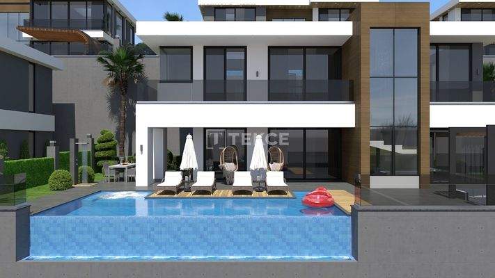 Stylish Sea View Villas with Pool in Alanya Kargıcak