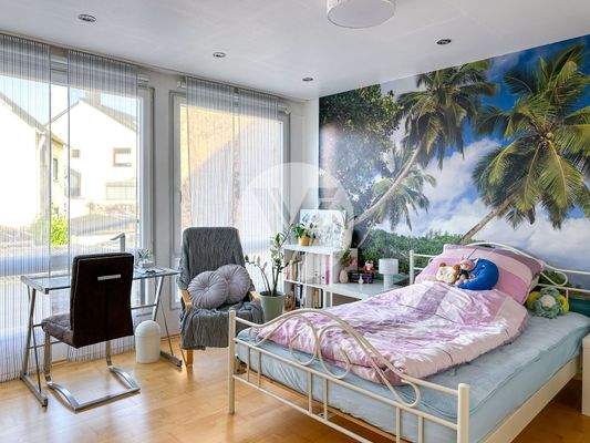 offenes Zimmer Schlafbereich