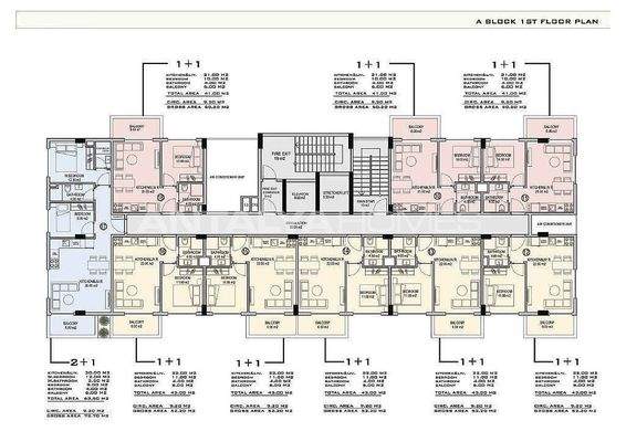 New build Properties with Sea View in a Complex in Alanya