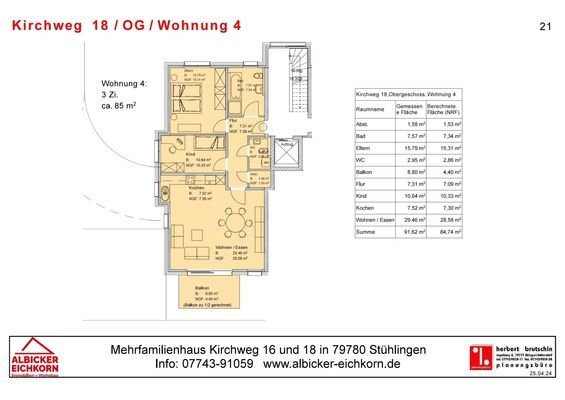 Grundriss Wohnung 4 OG