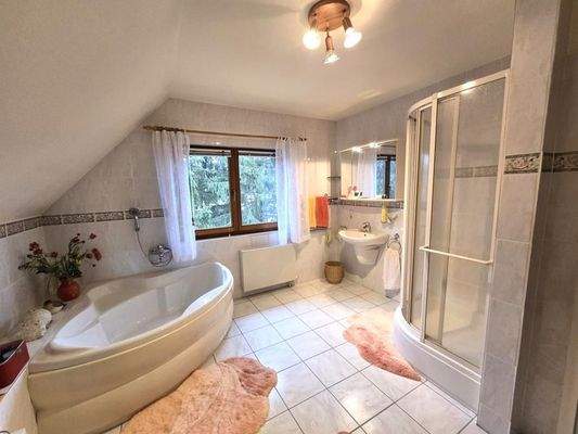 Dusche, Eckbadewanne DG