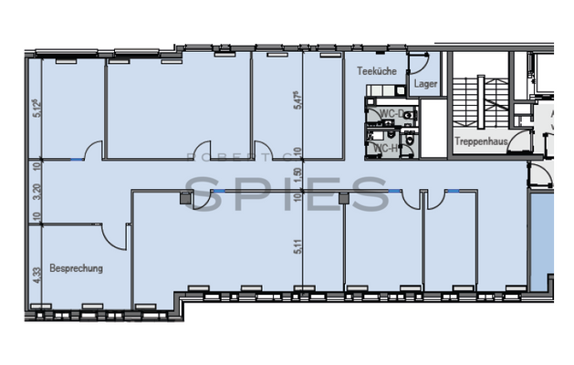 AUFTEILUNG / MB 7 / 5. OG / ca. 314 m²