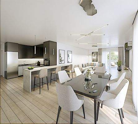 Wohn-Essbereich Illustration