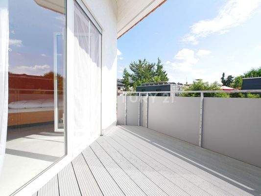 Balkon in Südwestausrichtung im Obergeschoss