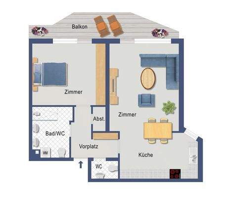 Grundriss (Nicht maßstabsgetreu)