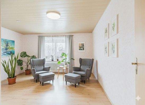 Alltagslounge (KI möbliert)