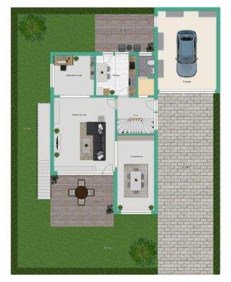 Außenbereich (Grundriss nicht maßstabsgetreu)