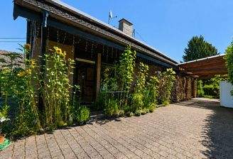 Wohnzimmereingang und Carport