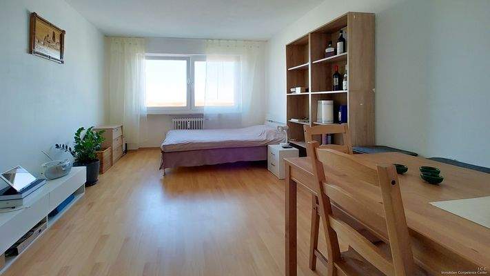 Das 1-Zimmer-Apartment ist sehr gut geschnitten