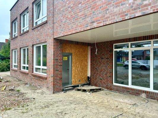 Überdachter Eingang