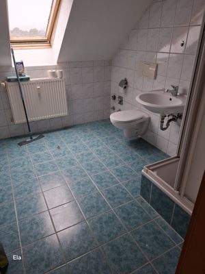 Badezimmer mit Dachfenster