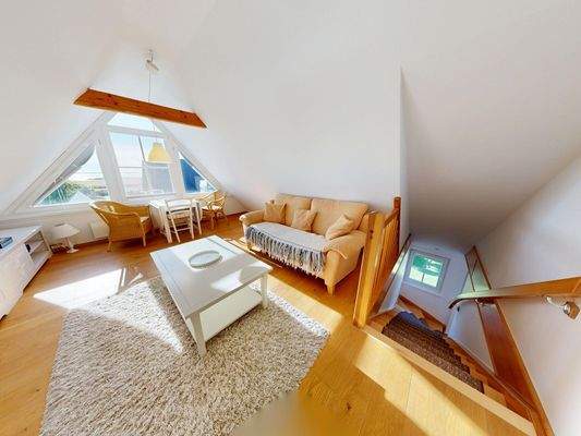 Wohnbereich im Spitzboden - Wohnung 4