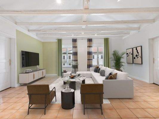 Wohnzimmer Dachgeschoss Wohnung Einrichtungsvorsch