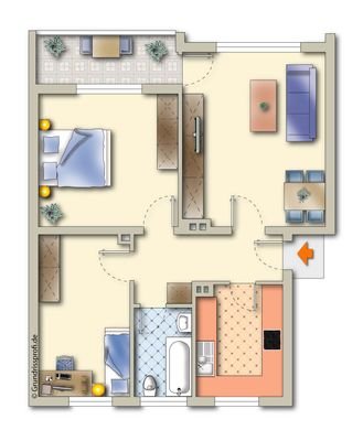 Grundriss Whg. 11