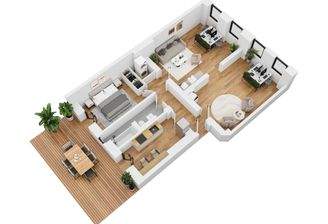 Grundriss 3D Gudrunstraße