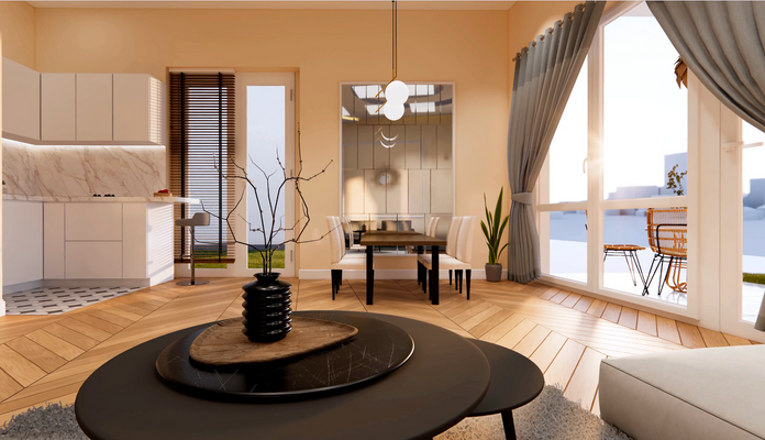 Offene Wohnküche(3D-Beispiel-1)