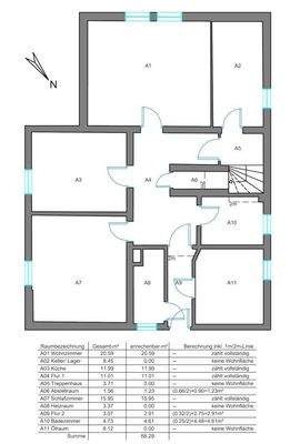 Grundriss Souterrain