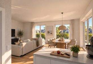 Blick von Küche ins Esszimmer