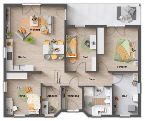 Grundriss-Winkelbungalow-Bungalow-108-Erdgeschoss-