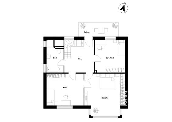 Grundriss Obergeschoss