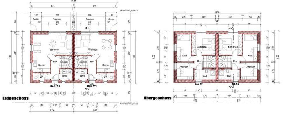 Grundriss Gebäude 2+3