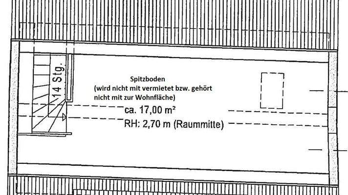Grundriss Spitzboden