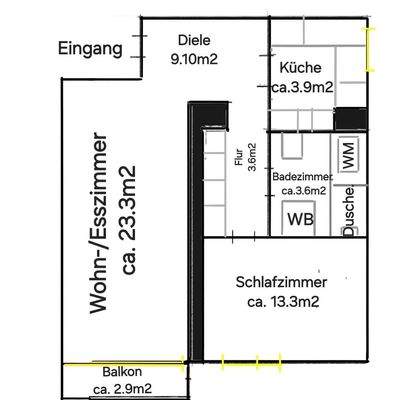 Vereinfachter Grundriss 