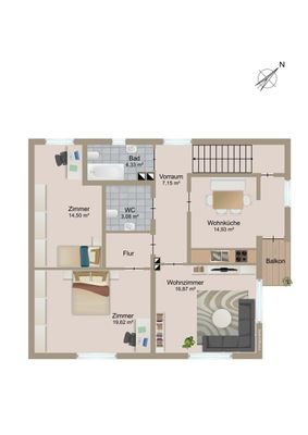 Grundriss 1. Stock