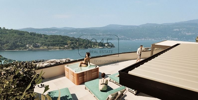 Ferienwohnung mit modernem Design mit Terrassen und Seeblick in Laveno Mombello - Lago Maggiore