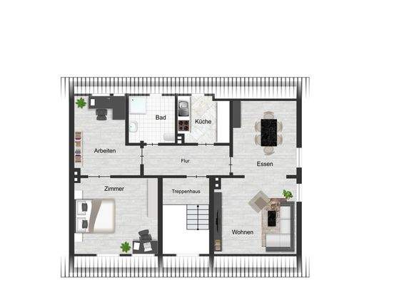 Die DACHGESCHOSS-Wohnung.