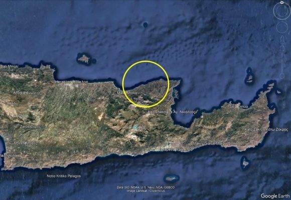 Kreta, Milatos: Grundstück direkt am Meer zu verkaufen