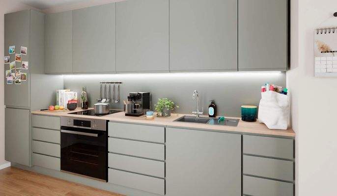 Offene Küche mit viel Platz für gemeinsame Kochmom